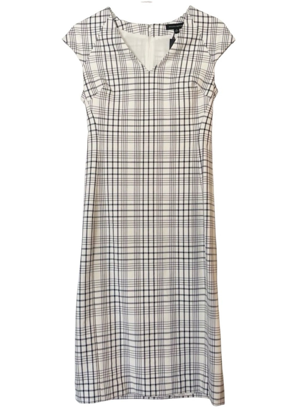Banana Republic Bi-Stretch Sheath Dress in Plaid - Size 4 new!